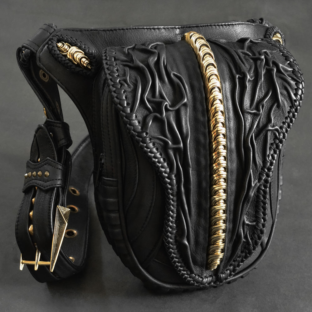 Leather Hip Bag With Leg Strap – SGAN