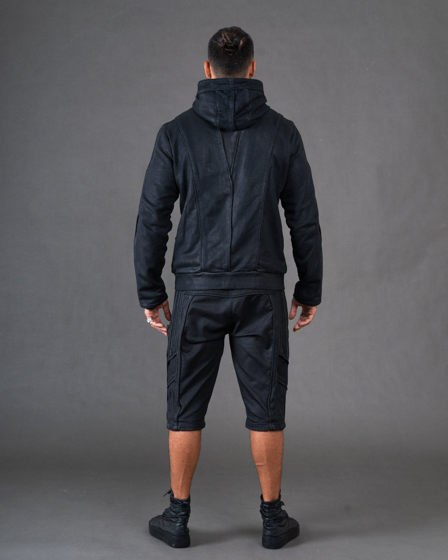 Mens Hoodie Jacket Jogger Tracksuit Set Designer Italian Stripe Stretch Zip  Up